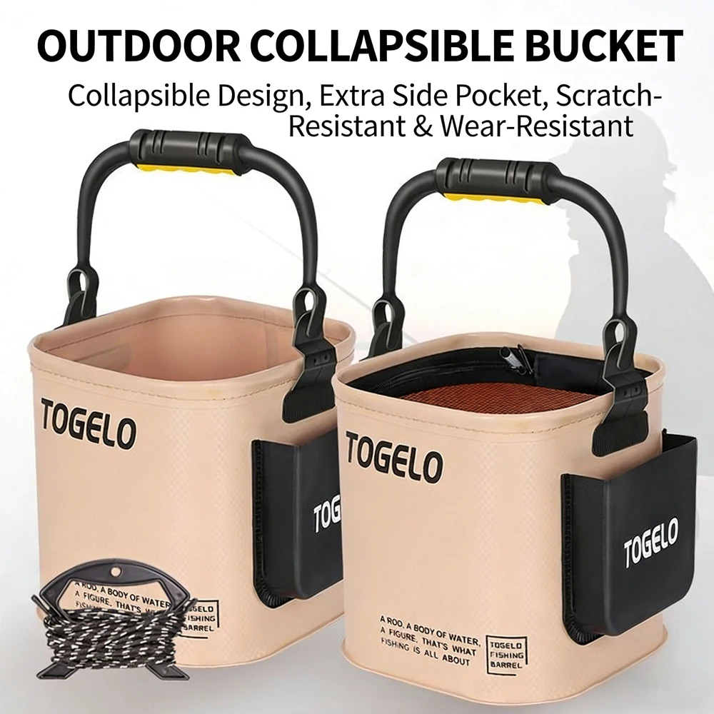 Foldable Water Bucket for Fishing Stuff Live Fish Box Fishnet Integrated Fish Bucket Fishing Supplies Accessories Tackle Article