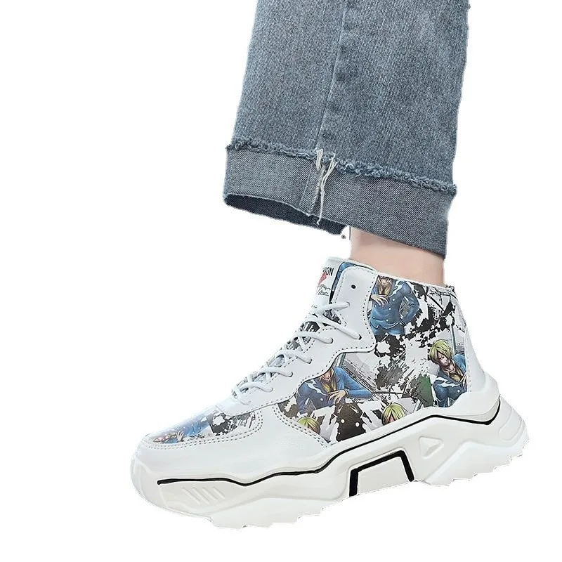 قطعة واحدة تنفس تنوعا المتخصصة الأصلي حذاء كاجوال للرجال الربيع/الخريف وصول جديد سميكة القاع المضادة للانزلاق أحذية رياضية #5