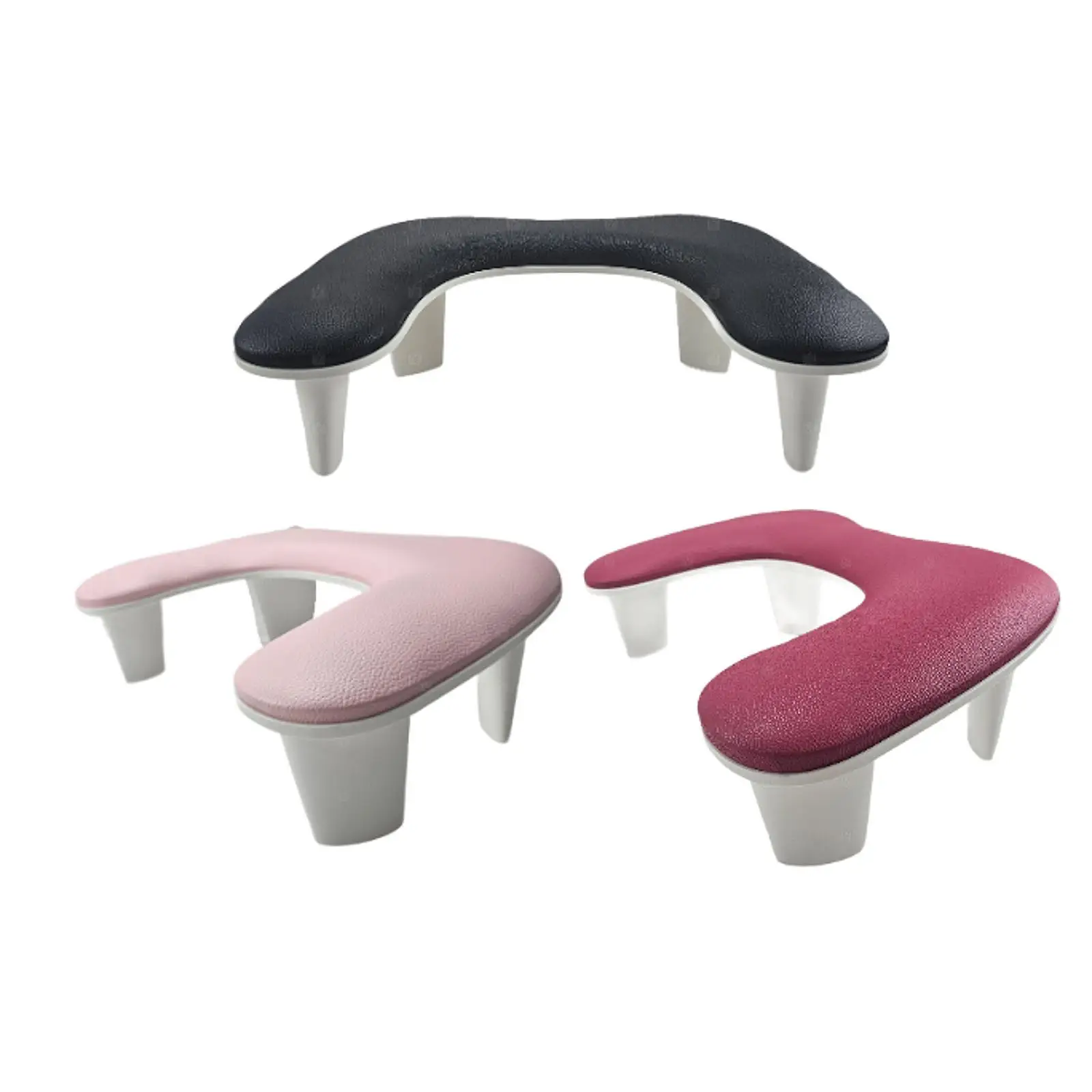 

U Shape Nail Arm Rest with Detachable Brackets Manicure Nail Arm Rest Stand Manicure Hand Rest Cushion for Home Salon Girls