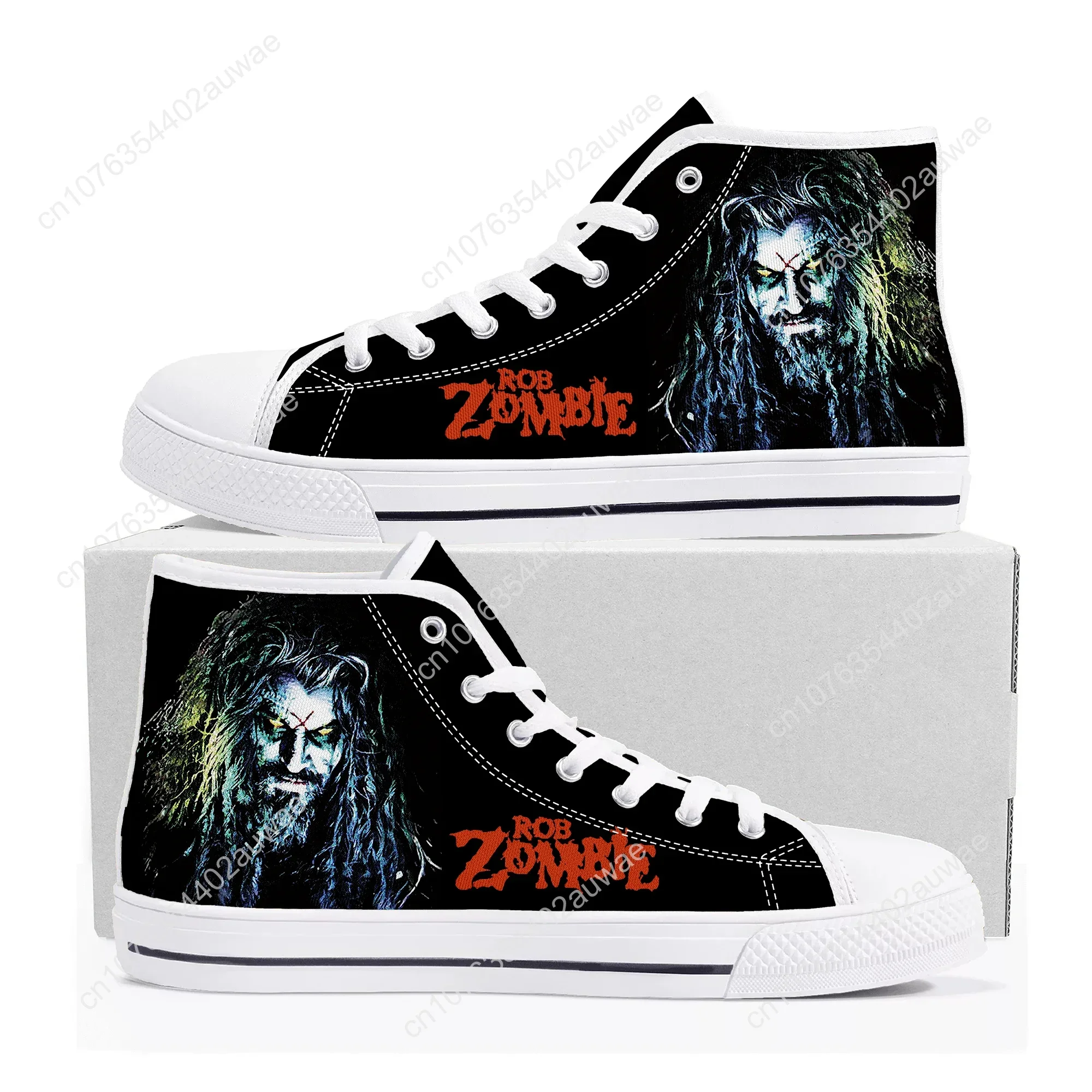 Rob Zombie Rock Singer High Top Sneakers di alta qualità uomo donna adolescente bambini Sneaker di tela scarpe Casual da coppia scarpe personalizzate