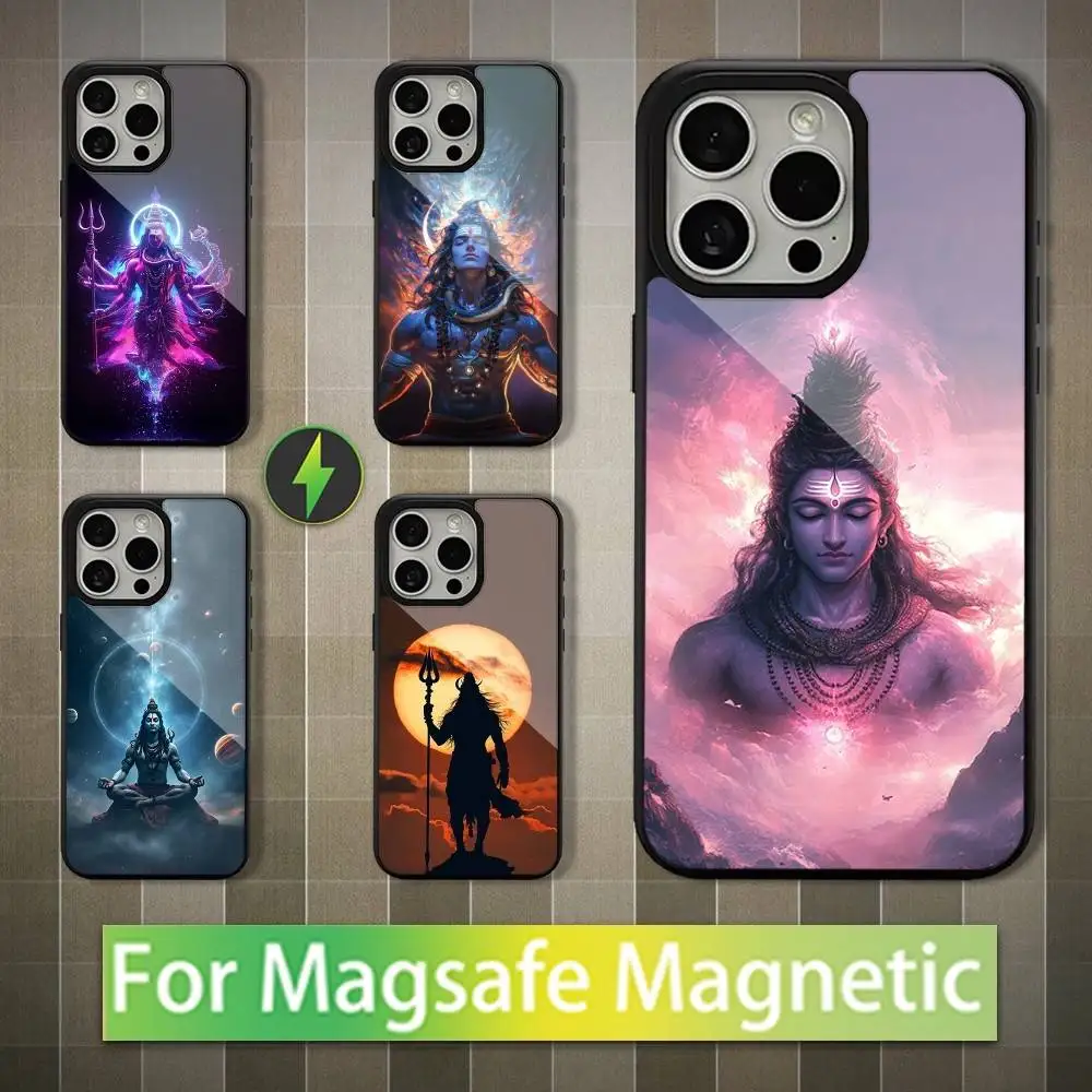 

India Mythology Lord Shiva Phone Case For iPhone 16,15,14,13,12,11,Pro,Max,Plus,Mini,Magsafe,Magnetic Wireless Charging Case