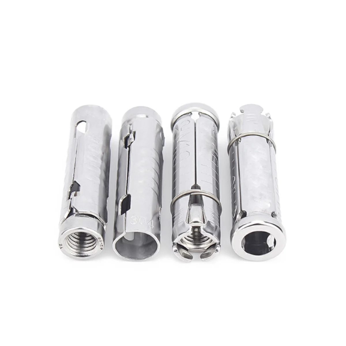 201/304/316 Stainless Steel Fish Scale Tube Three Piece One Piece Internal Expansion Bolt Expansion Tube M6M8M10M12