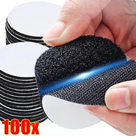 

50Pairs Double Sided Carpet Fixing Sticker Self-Adhesive Fastener Tape Hook And Loop Strips Home Floor Mats Anti Skid Grip Tape