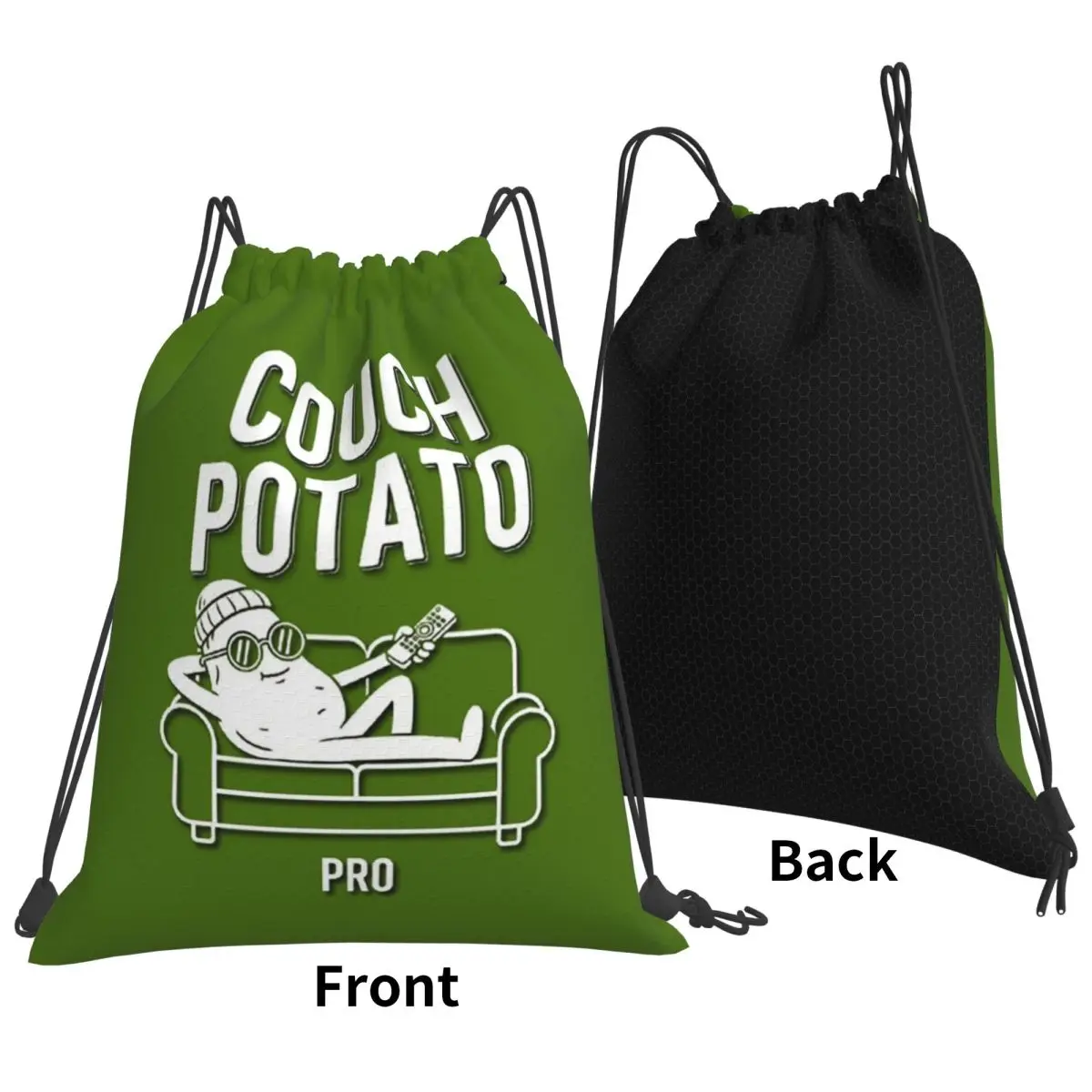 

Food Humor Backpacks Casual Drawstring Bundle Pocket Shoes Bag Book Bags for Man Woman Students
