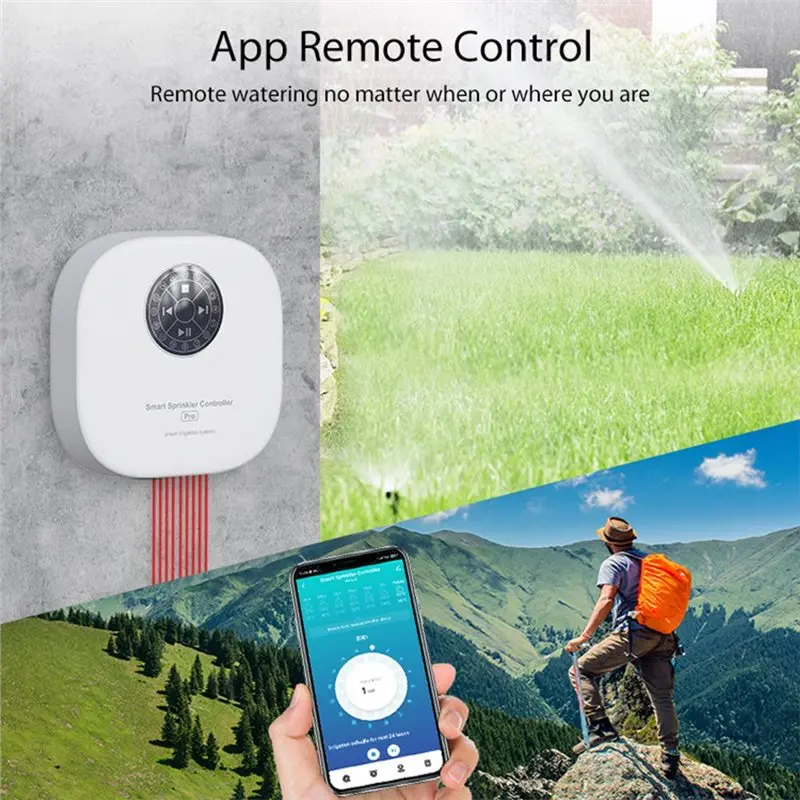 AT02-Automatic Drip Irrigation System Tuya Wifi Smart Sprinkler Controller Water Valve APP Remote Control