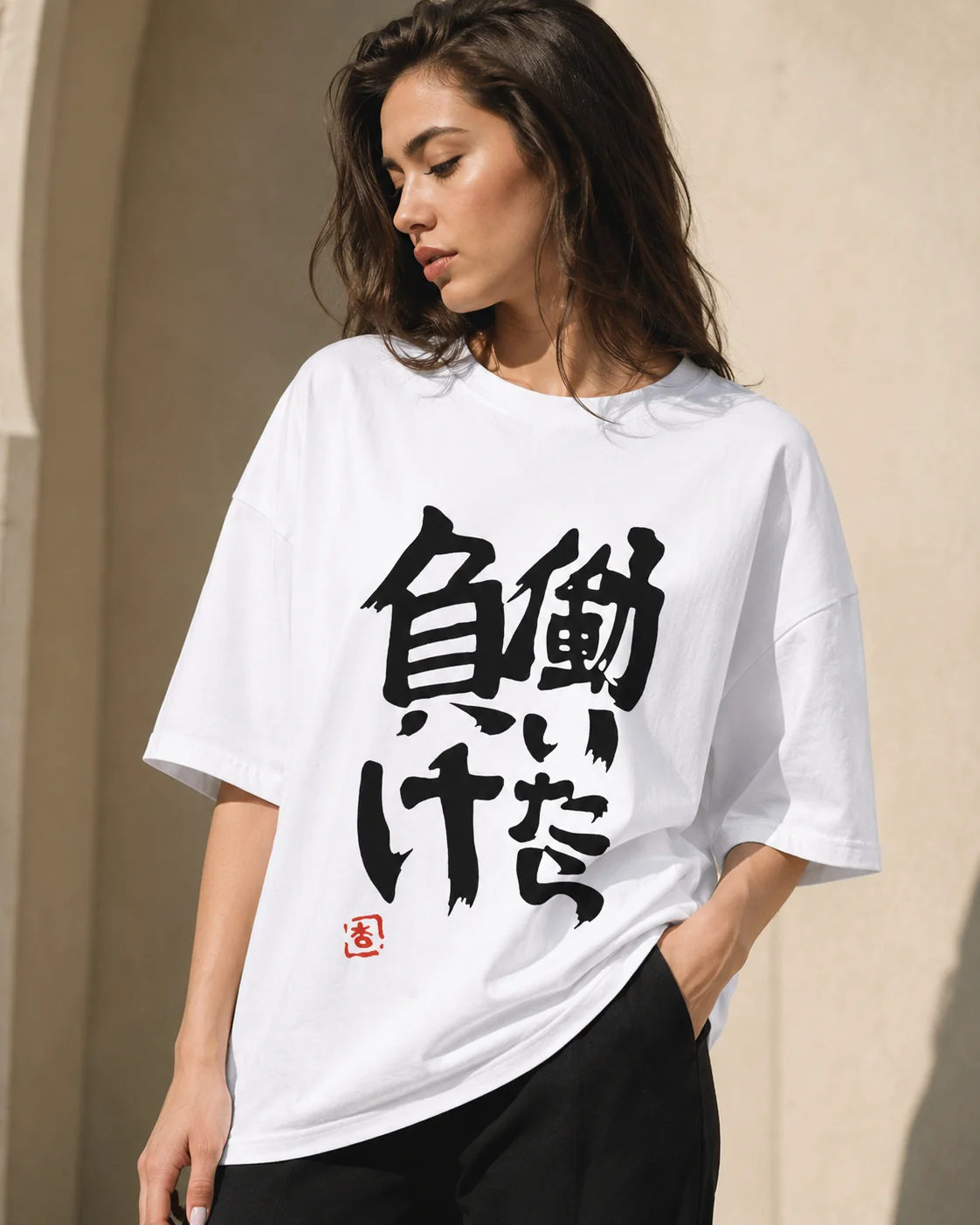 Anime Printing Chinese Character Style Cosplay Fashion Summer Women's T-shirt Street Clothing Harajuku Manga Top