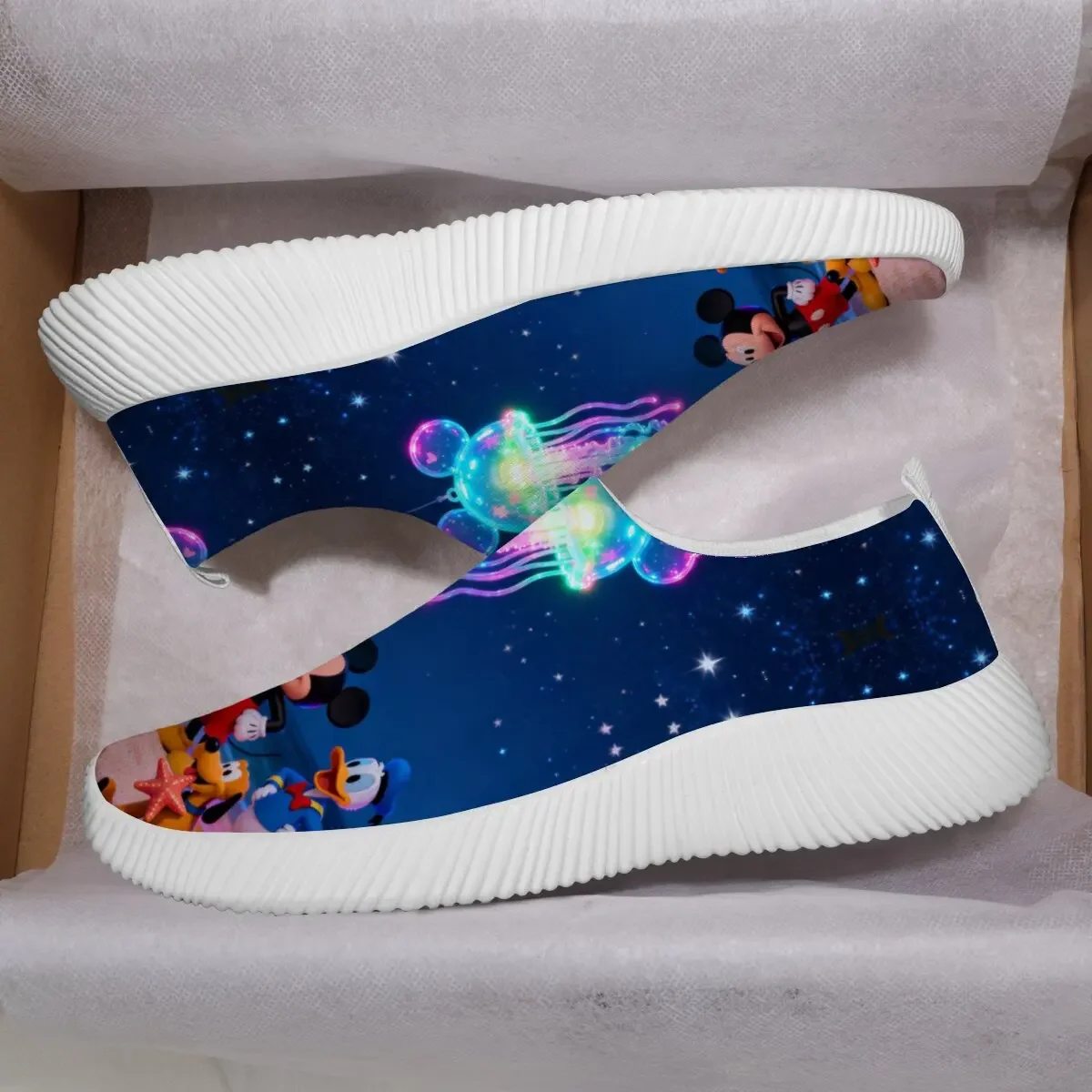 

Disney Starry Sky Slip-On Shoes for Women Mickey Mouse Shoe Hello Kitty Kids Shoes for Girl Woman's Casual Flats Ladies Shoes