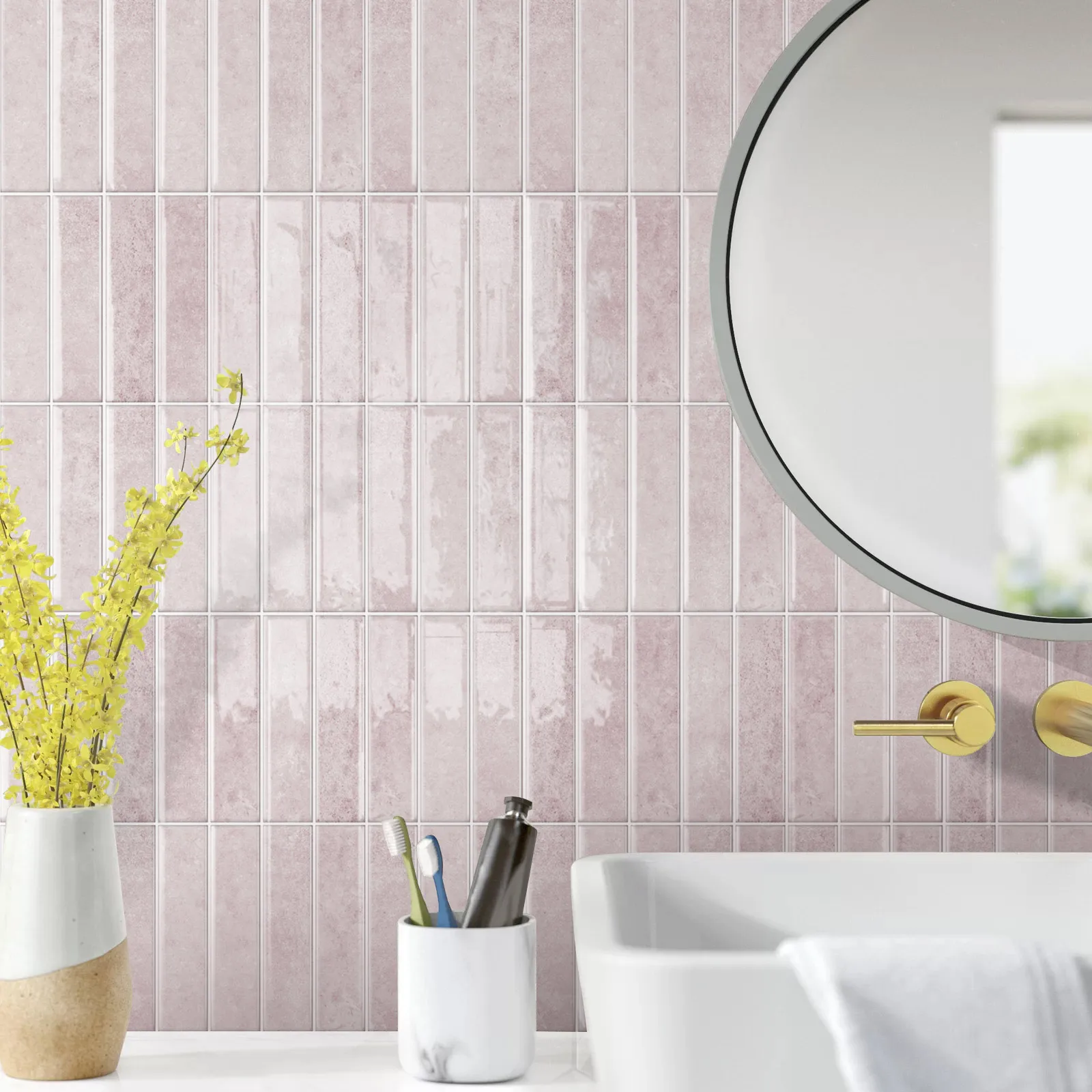 

5 Pcs Peel and Stick Backsplash Tiles, 12x12 Inch Self Adhesive Subway Tiles for Kitchen and Bathroom Wall, Easy Install DIY De