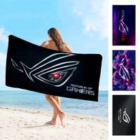 Asus Rog Anime Beach Swimming Towel Soft Absorbent Washcloth Children's Gifts For Kids Travel Camping Gym