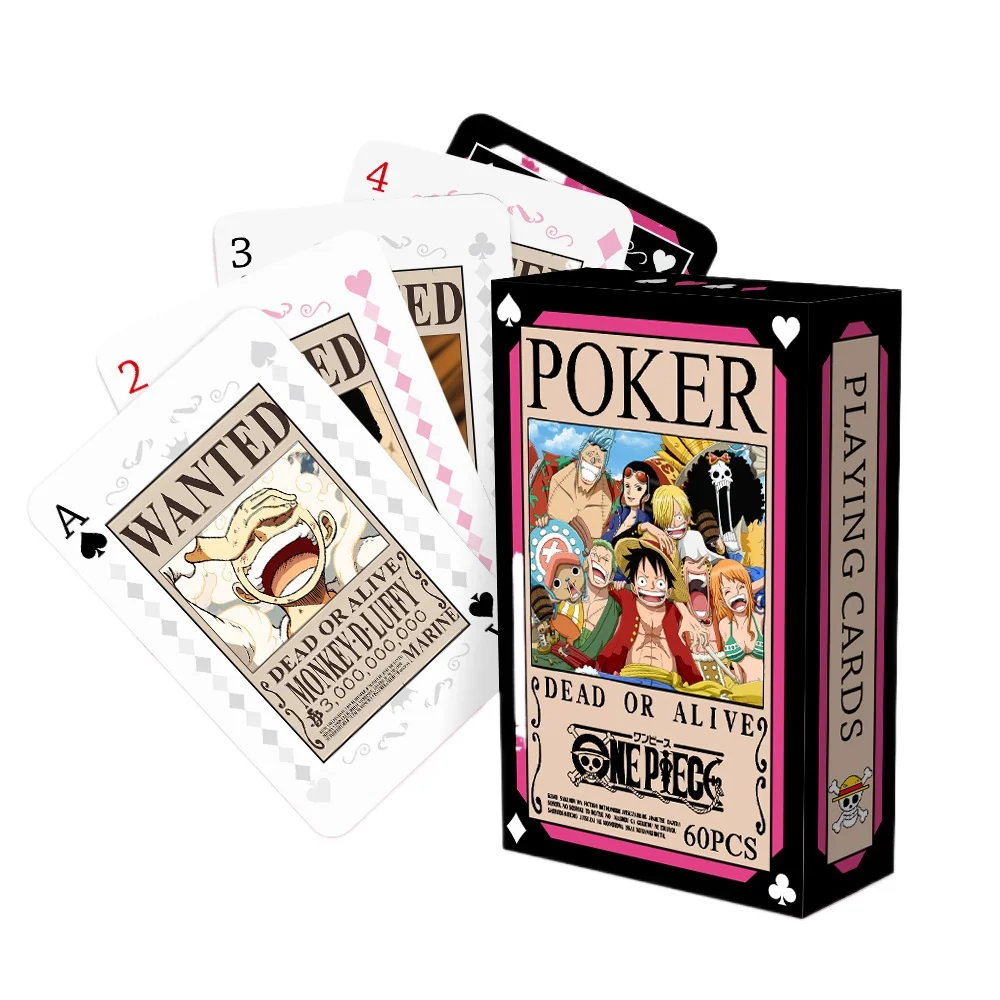 Anime Poker Toy ONE PIECE Game Cards Luffy Zoro Cosplay Hardcover Collection Gift