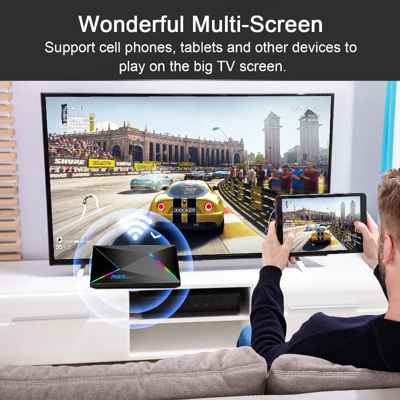 R69 Plus TV Box Android14 Allwinner H728 Octa Core 4GB 64GB HDR10 8K 1000M Ethernet WiFi 6 BT5.0 Media Player Set Top Box view 5