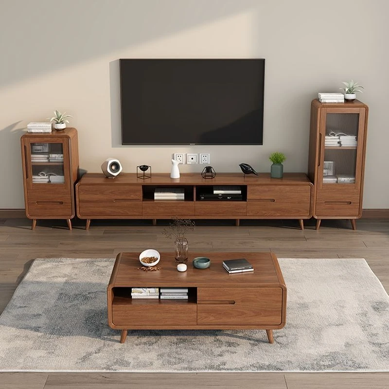 

Coffee table TV cabinet integrated combination, household, new Chinese style, simple floor