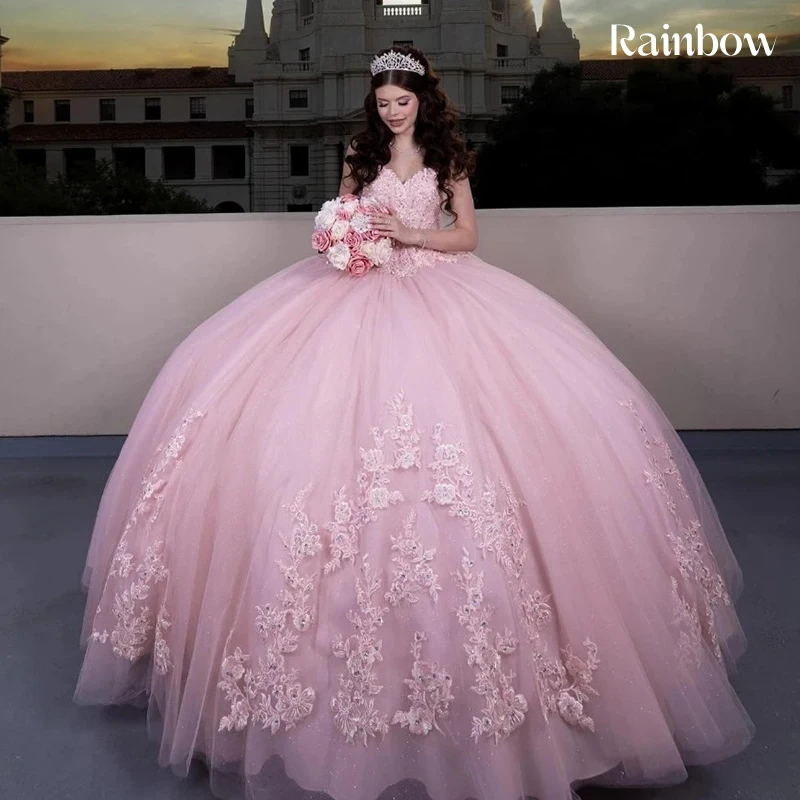 

Off The Shoulder Quinceneara Dress Ruffled Organza With Embroidered Lace Prom Party Gown Sleeveless Customized Vestido De Noche