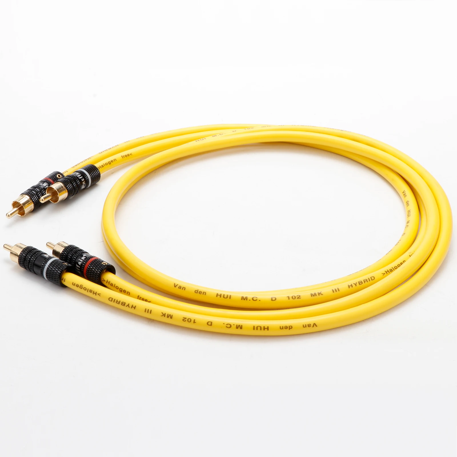 Pair Brand new Hifi AudioVan den Hul D 102 MK lll RCA Cable Stereo with Gold Plated RCA Plug