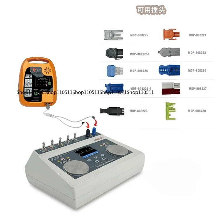 كابل محلل مزيل الرجفان المحاكي، يمكن أن يتطابق مع قابس AED لأنواع مختلفة من أجهزة الاختبار