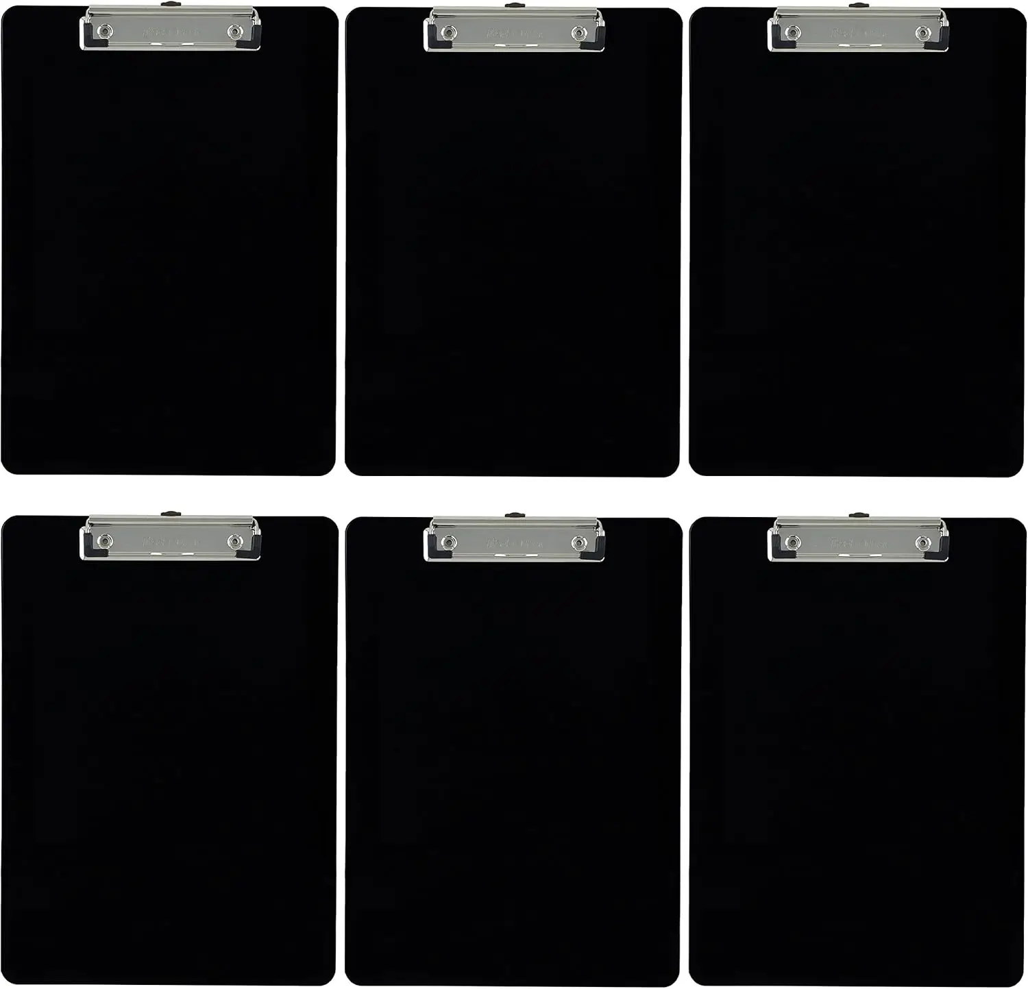 

Letter Size Clipboard, Low Profile Clip, Pack of 6, Black