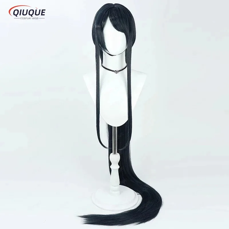 2025-yiyi-ゲームアーカイブ-天道ありす-コスプレウィッグ-ロングダークブルー-ポニーテール付き-耐熱性合成毛-アニメウィッグ