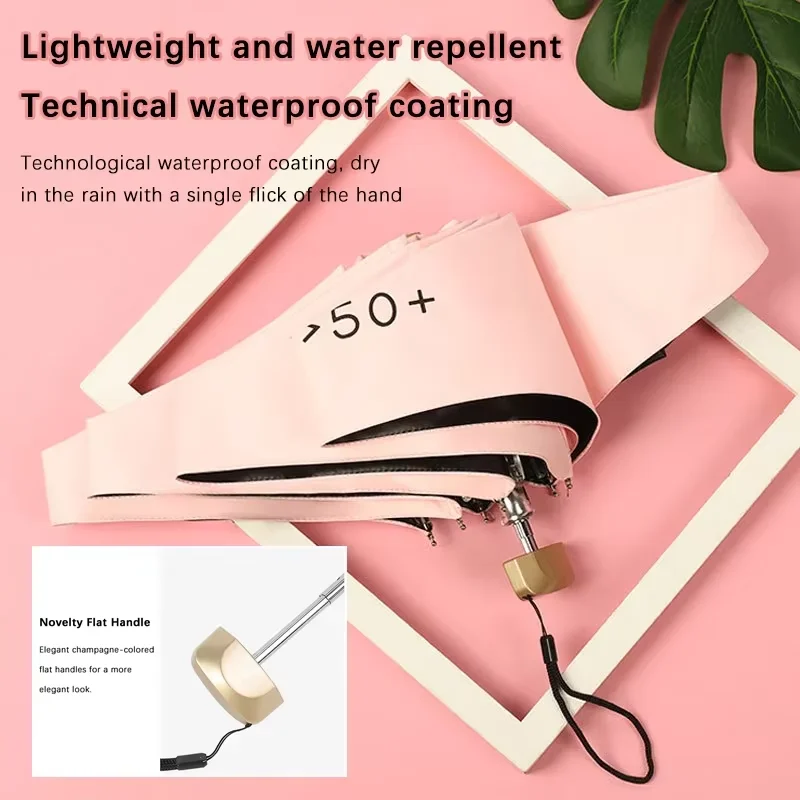 مظلة أوتوماتيكية صغيرة قابلة للطي مضادة للأشعة فوق البنفسجية المطر مظلة واقية من الشمس موضة المحمولة يندبروف ضوء النساء الرجال الأطفال مظلة كبسولة