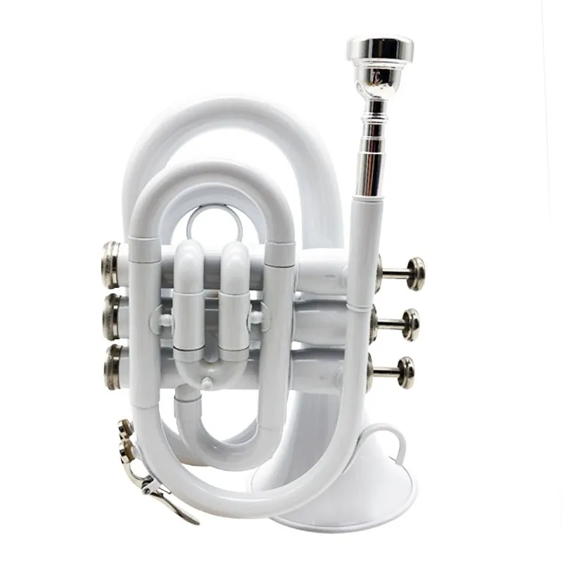 Trompeta de Palma de alto grado B, Trompeta profesional plana, Mini Cornet, Trompeta de tres tonos, principiante, música a la venta