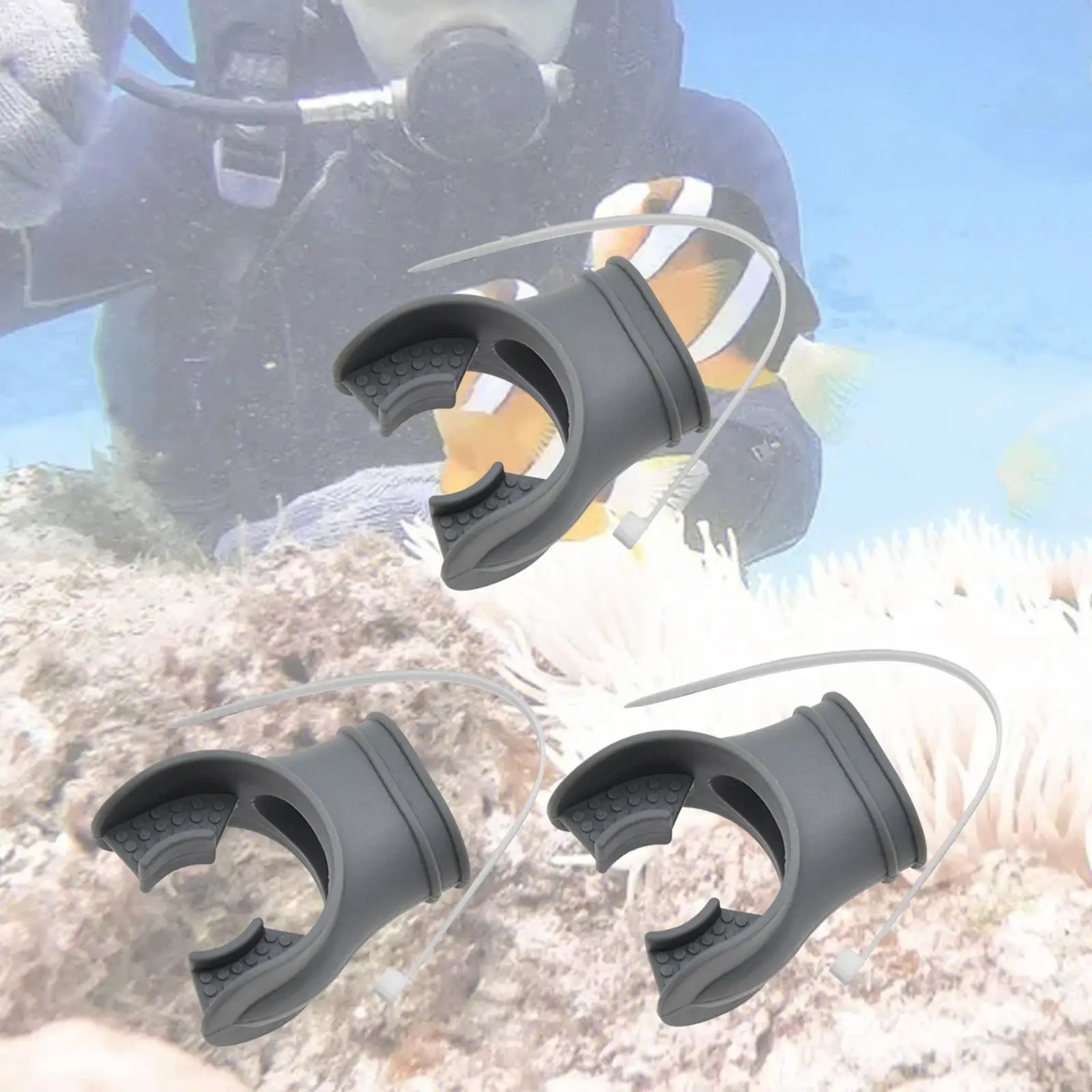 Picture 7: Diving Silicone Regulator Mouthpiece Replacement Snorkel Bite Professional Dive Accessory for Underwater Gear