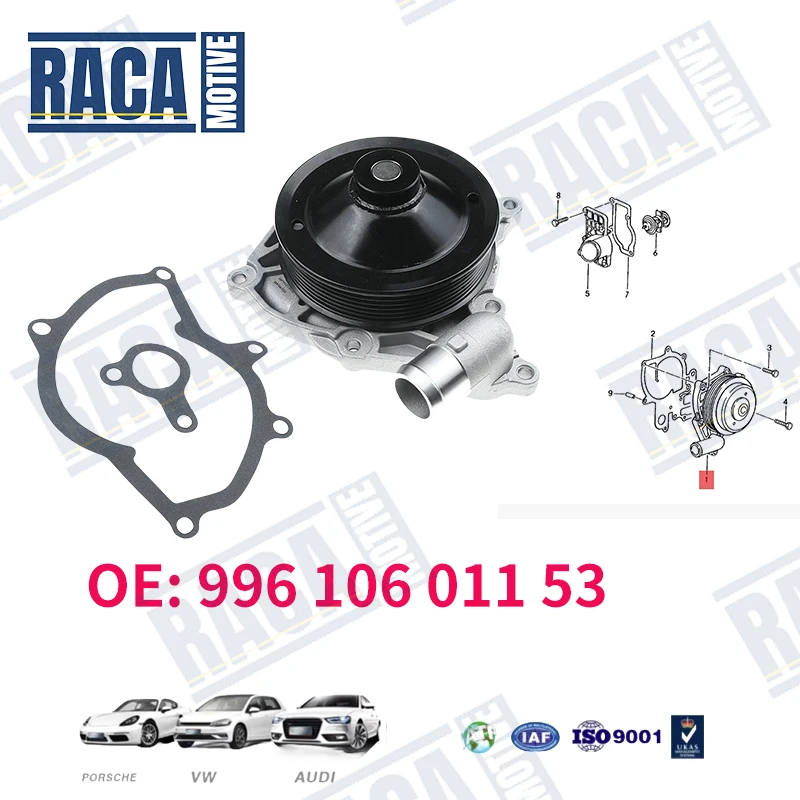 For Porsche Boxster 911 Convertible 986 996 Engine Cooling Coolant Water Pump 99610601155 99610601151 99610601153 99610601154