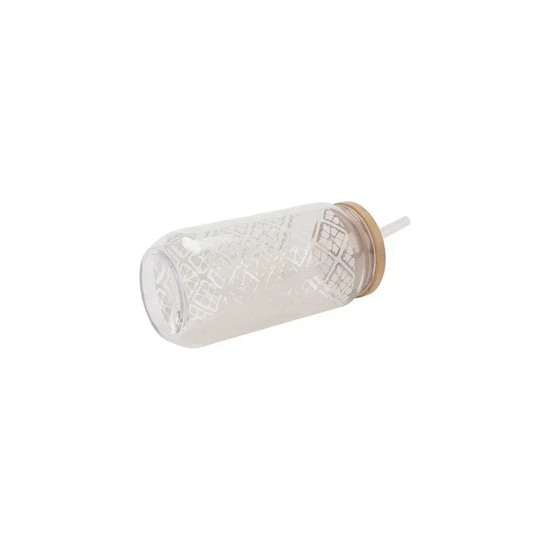 by Becky G. & Alejandra 20-Ounce Acrylic Can Shape Tumbler, White Tile Pattern image 4