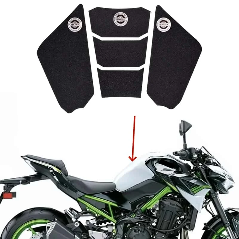 Stiker Tangki Bahan Bakar Sepeda Motor untuk Kawasaki Z900 2017-2021 Stiker Sepeda Motor Tangki Anti Selip Bantalan Samping Pelindung Tangki