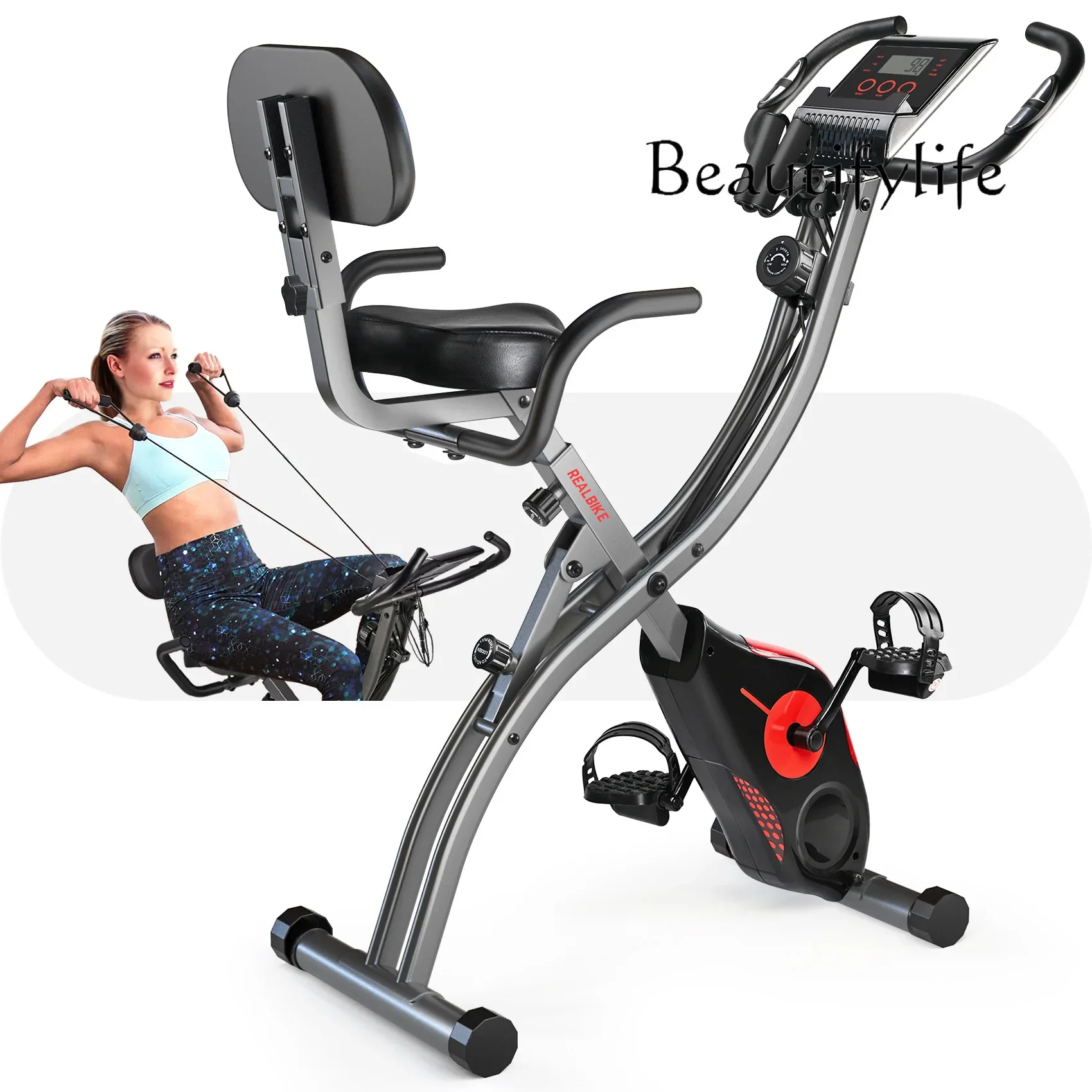 BJ Home Exercise Bike Magnetic Control Pedal Foldable Spinning Indoor Sports Equipment