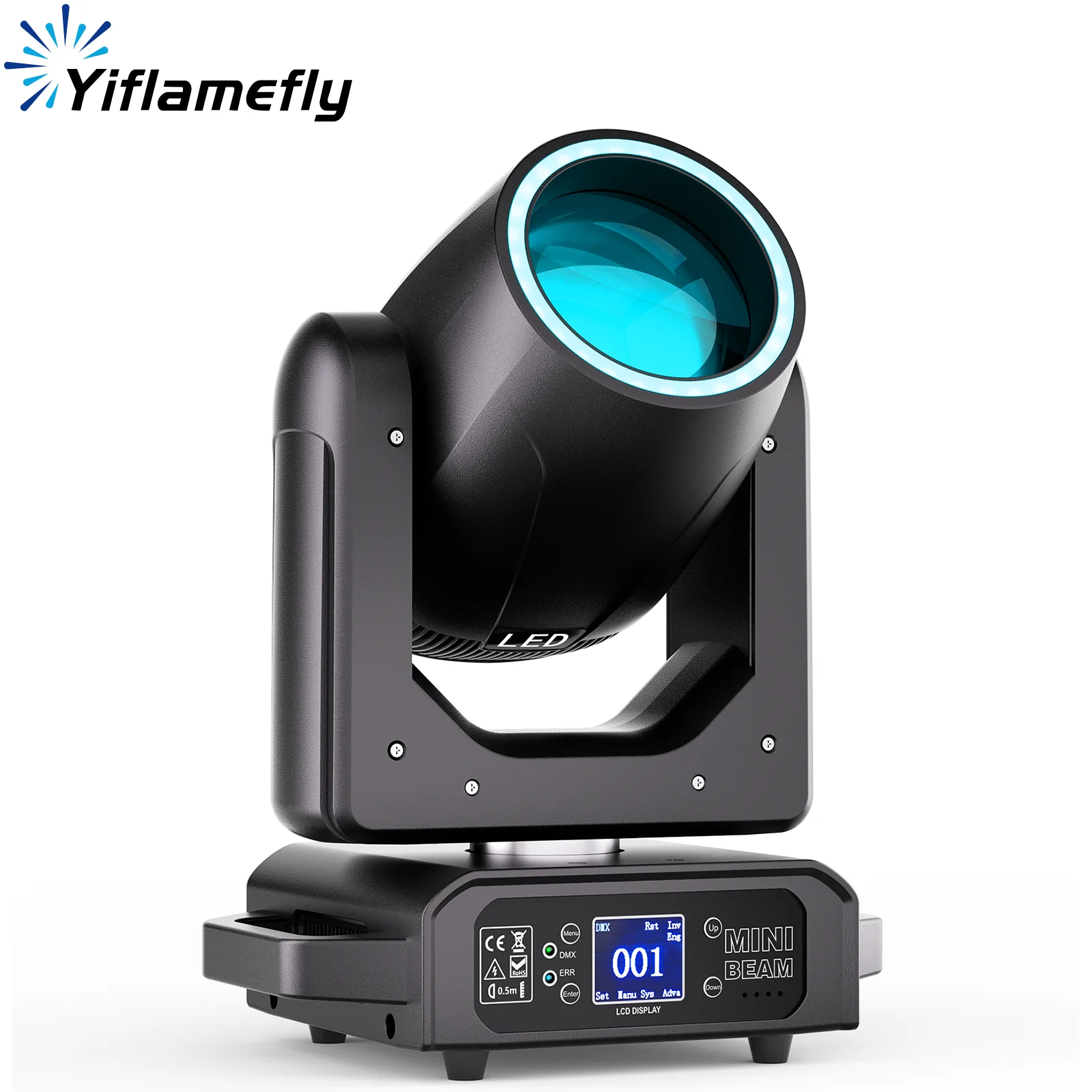 

Yiflamefly 200 Вт светодиодный луч с подвижной головкой и световой полосой 12Gobos 8 цветов 18 призмов сценические светильники DMX DJ Light для бара KTV Party