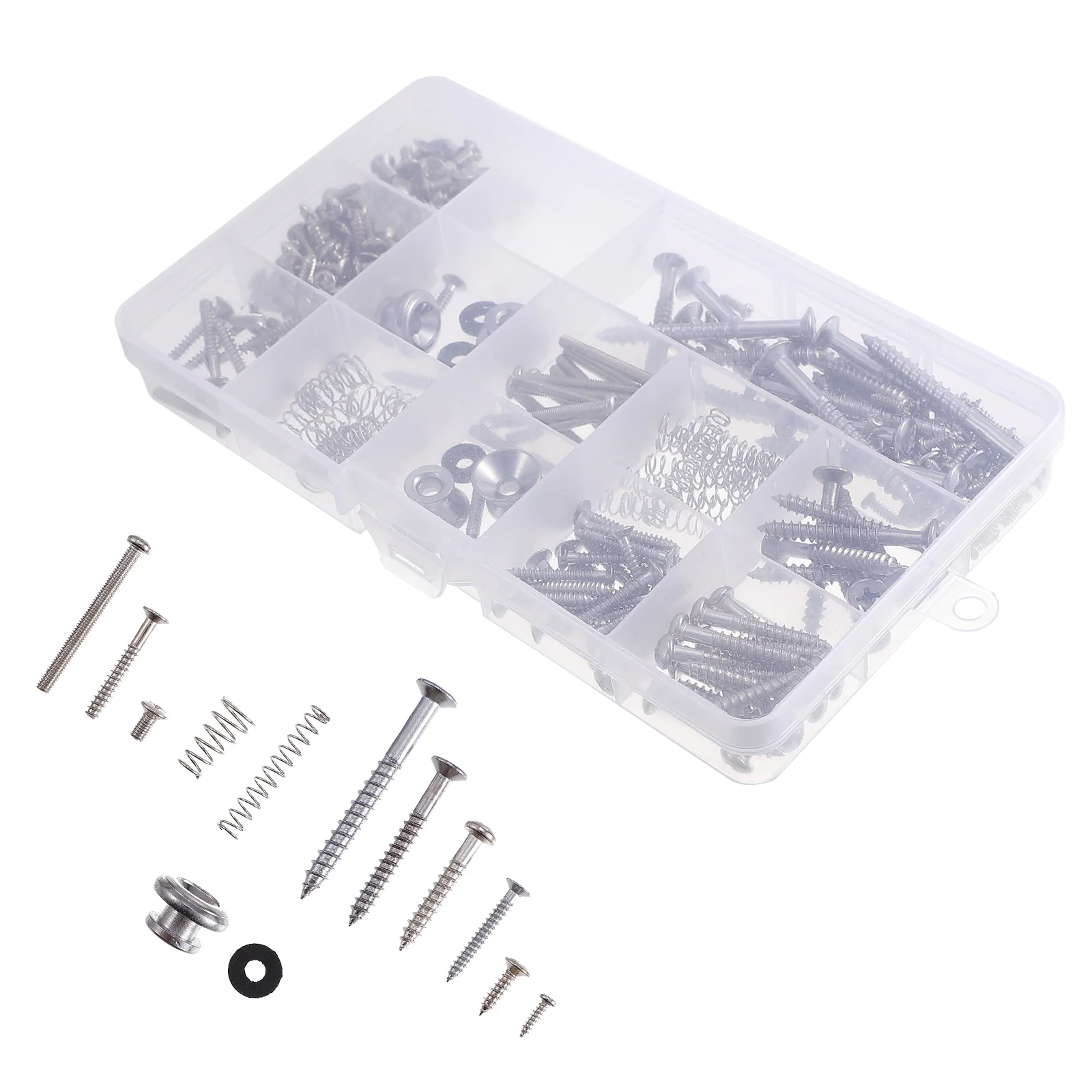 

1Set Guitar Maintenance Screw Kit Mounting Tool Guitar Spring Strap Button Pickup Bridge Replacement Kit Screw for Pickup Ring