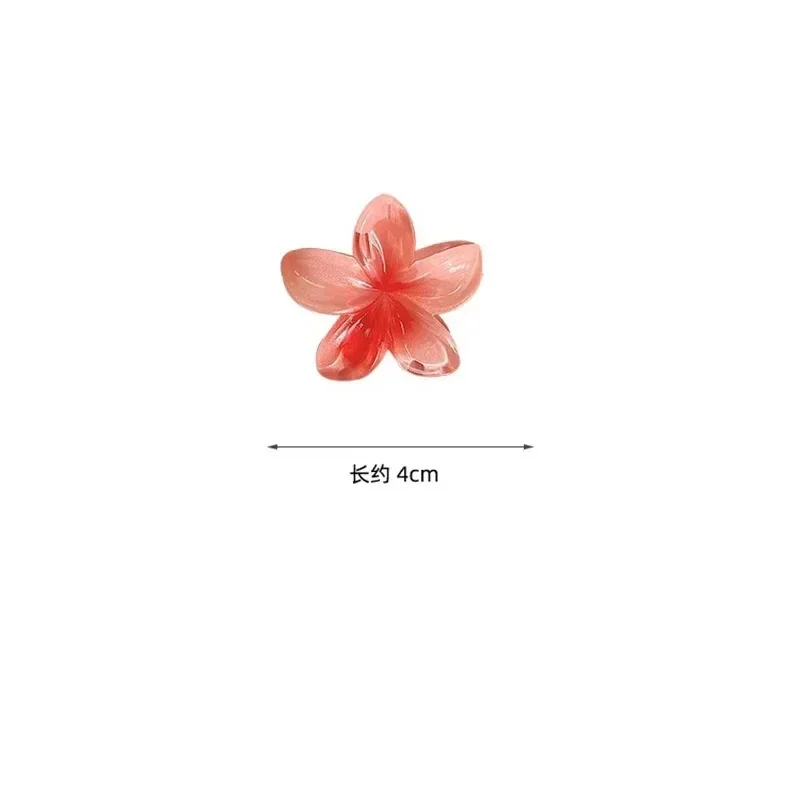 4/8 cm mehrfarbiges Blumen-Haar-Accessoire-Set mit Farbverlauf, Strand-Stil, Haarnadeln, Blumen-Klauen-Clip, Sommer-Blumen-Haarnadeln im hawaiianischen Stil – Detail 6