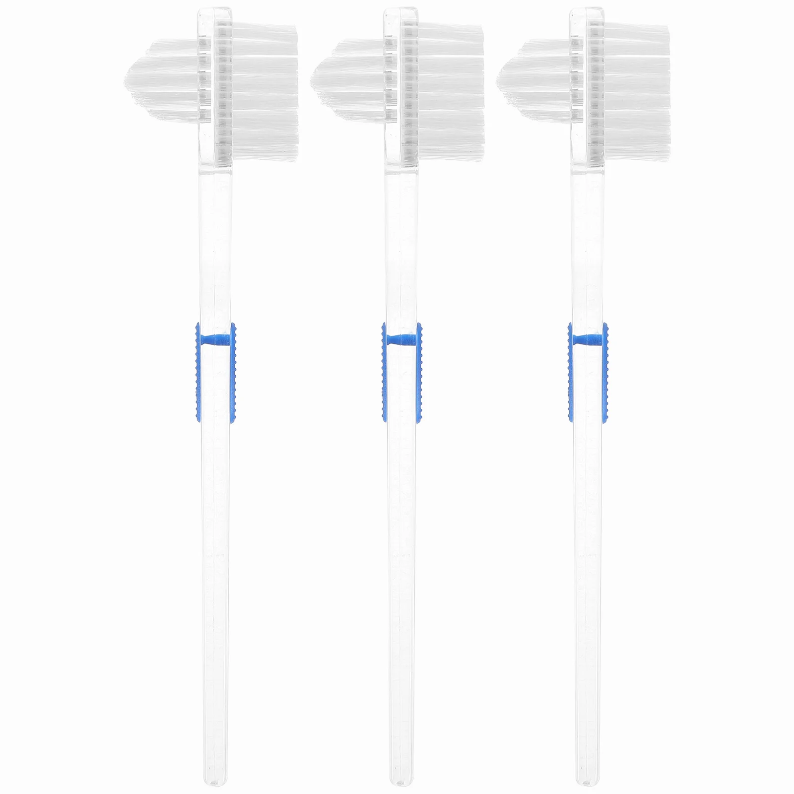 3 uds cepillo de limpieza para dentaduras postizas cuidado de los dientes cepillo de dientes de doble cara falso