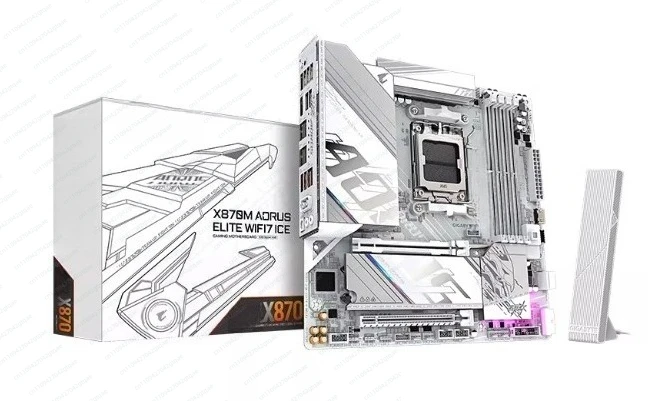 AM5 Motherboard ATX White Ice Sculpture B850 A ELITE WIFI7 ICE D5 Supports COM DDR4 Maximum 64GB Memory Windows11