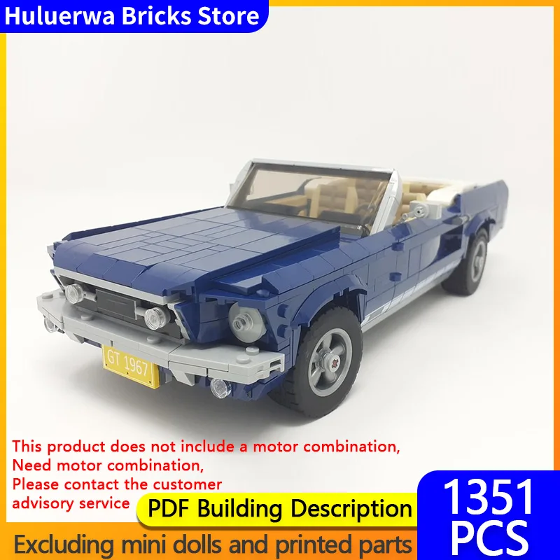 

Speed Racing Car Model MOC Building Bricks Mustang Convertible Car Modular Technology Children Holiday Gifts Assemble Toys Suit