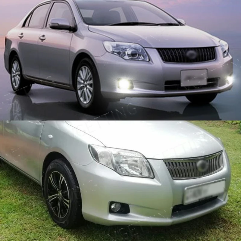 For Toyota Corolla Fielder Axio 2007 Led Fog Lights Japan Type Bumper Driving Lamp White Yellow DRL Daytime Running Daylights