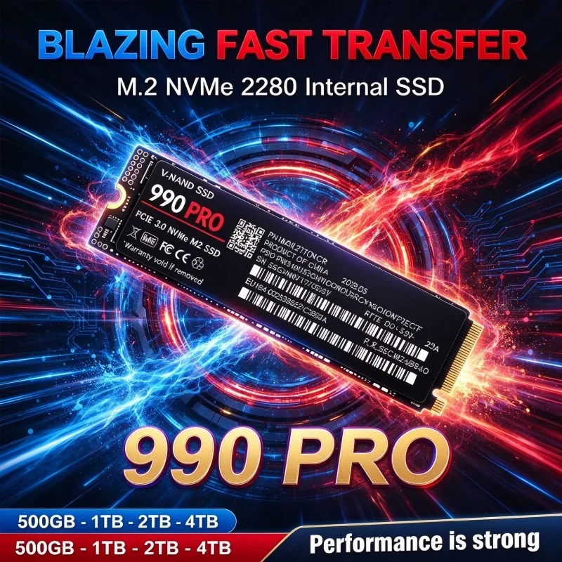 Original New 990 PRO M.2 NVMe SSD PCIe Gen3 Internal Drive 500GB 1TB 2TB 4TB Disk Storage Upgrade For Laptop Desktop Computer
