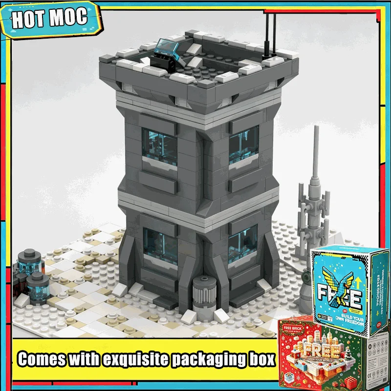 615 Parts Snow Outpost Watchtower MOC Building Blocks Arctic Ice Base Model DIY Assembly Creative Educational Toy Popular Gifts