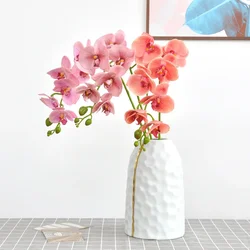 88CM Artificial Flower Butterfly Orchid 8-Head Texture Moisturizing Film Orchid Home Decoration Silk Flower Photography Prop