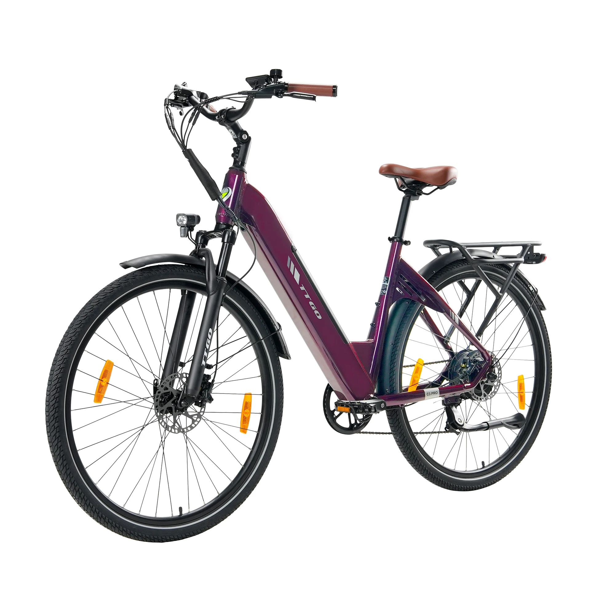 TTGO C3 PRO Elektrische Fiets 250W 36V20Ah CST 28"*2.0 Band Hydraulische Schijfrem Max Bereik 120 KM Met LCD Display Elektrische Fiets
