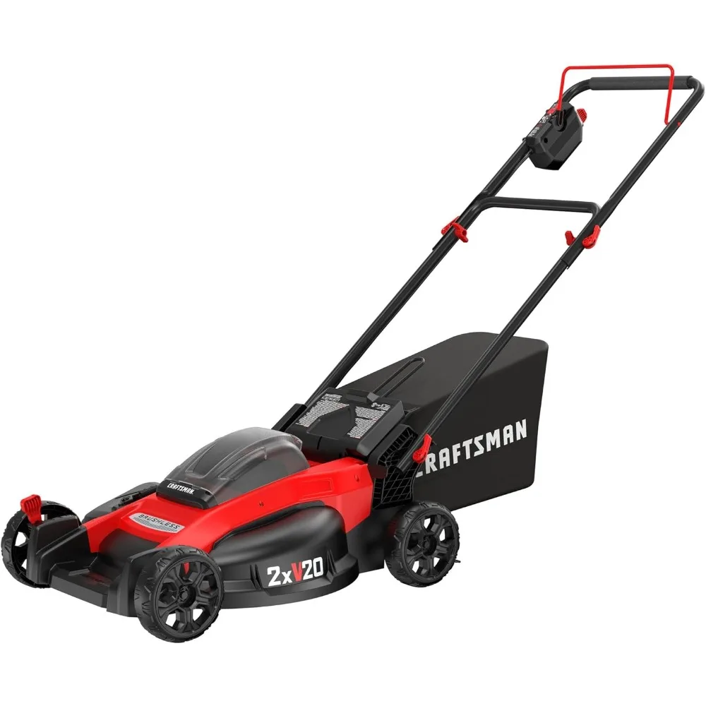 

V20 Lawn Mower, Push Mower, Lightweight and Portable, Grass Bag, Battery and Charger Included (CMCMW220P2)