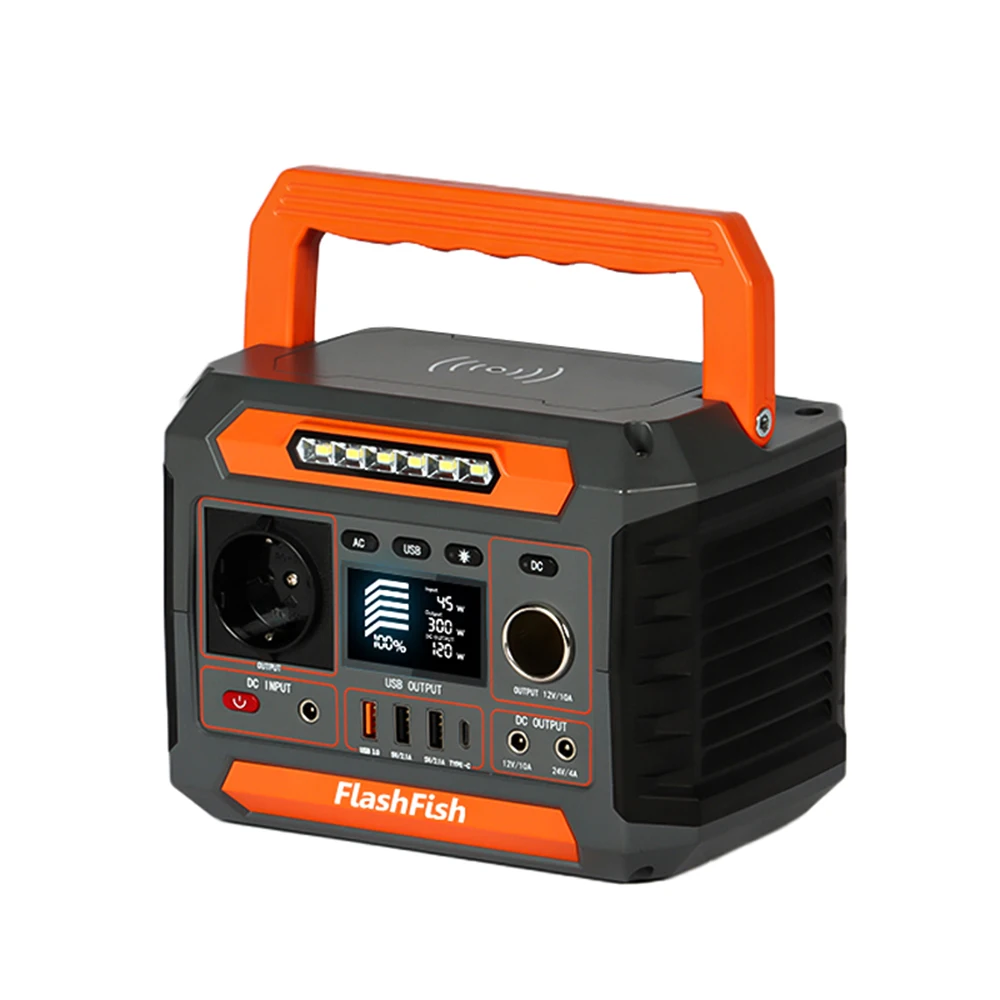 Flashfish P66 Portable Power Station 78000mAh/288Wh Solar Generator 260W Output with DC/AC/Type-C/USB Sockets CPAP Battery Power