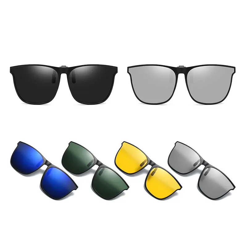 مشبك مستقطب على النظارات الشمسية، نظارات شمسية متغيرة الألوان للرجال، نظارات سائق السيارة الضوئية للرؤية الليلية، نظارات شمسية مقاومة للأشعة فوق البنفسجية #3