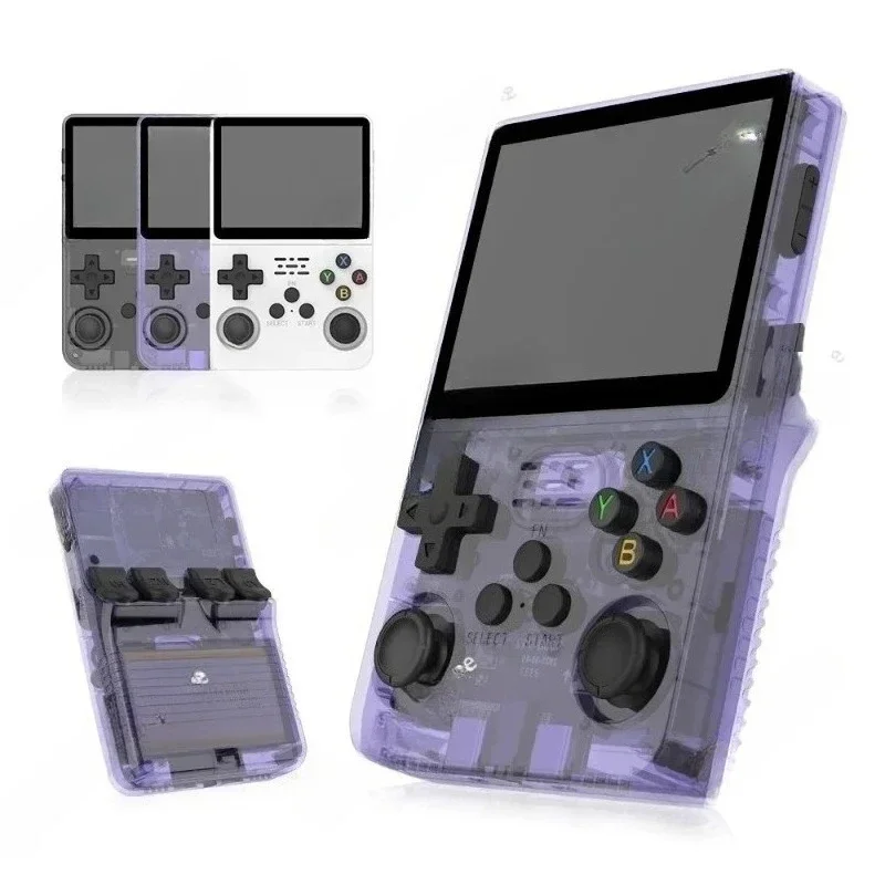 

R36S Handheld Game Console R35s Plus Video Game Console Linux System 3.5 Inch IPS Screen Portable Pocket Video Player 64GB Games
