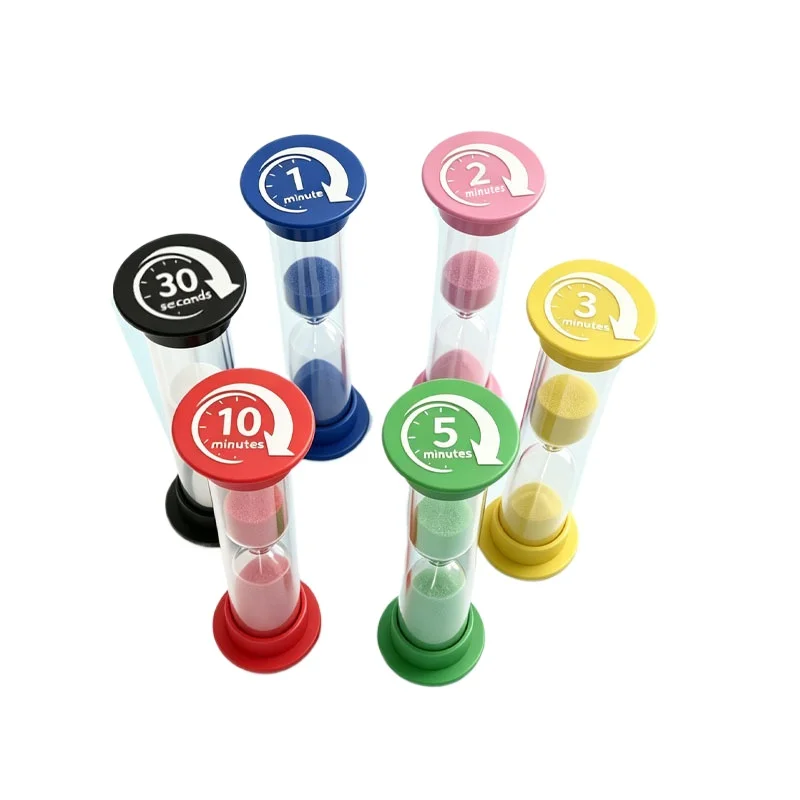 Practical Multiple Durations Sand Timer 1/2/3/5/10 Minutes 30 Second Hourglass Timer Plastic Anti-fall Plastic Hourglass Toy