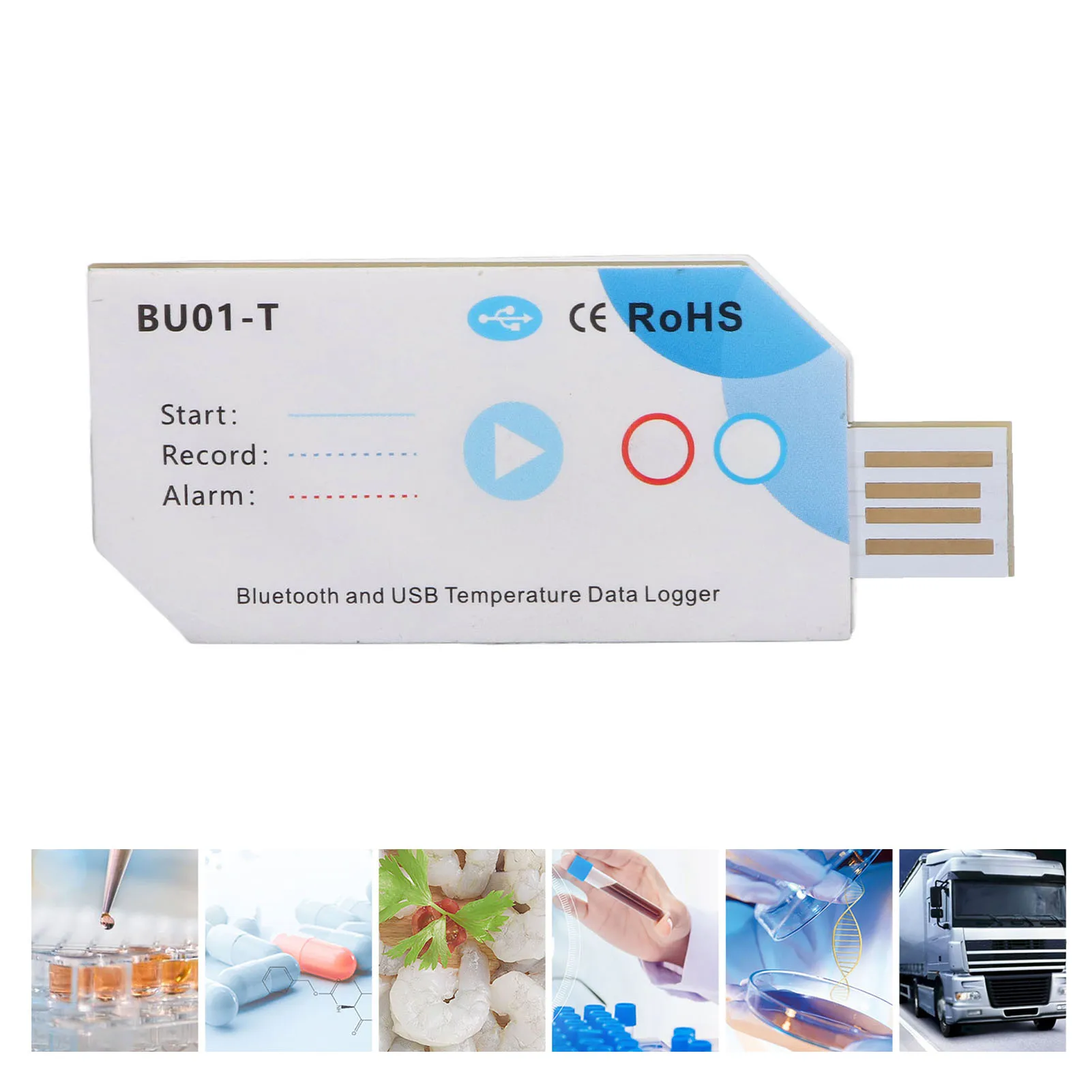 温度PDFレポートレコーダー USB温度データロガー Bluetoothアプリ接続 温度PDFレポートレコーダー 120日間 32000容量