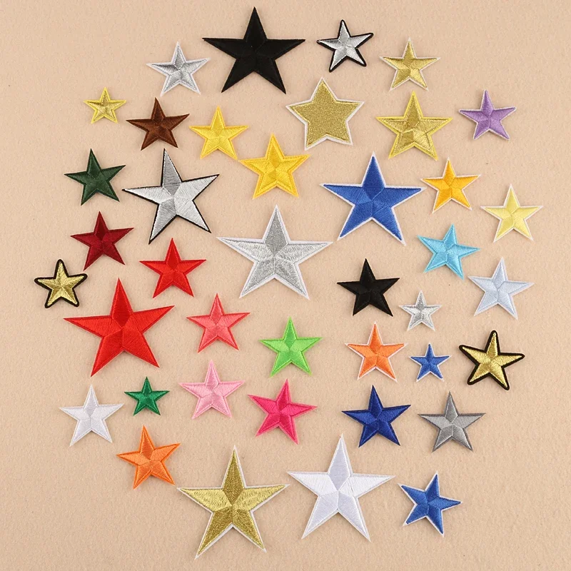 Carnival Star Patch for Clothing Iron on Embroidered Sew Applique Cute Patch Fabric Badge Garment DIY Apparel Accessories