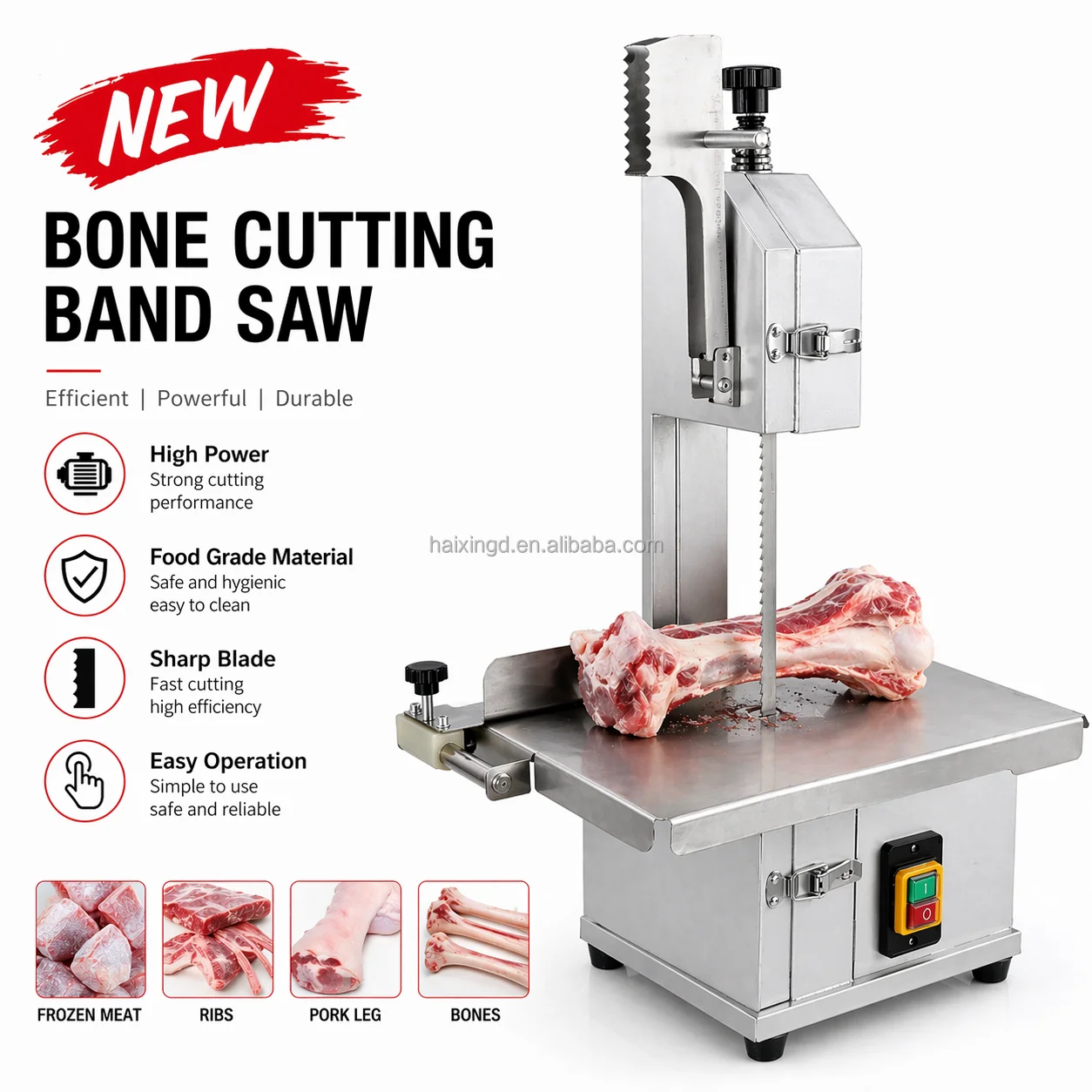 Home Commercial Meat   Saw    Frozen Meat Cutter        for Butcher Kitchen  Meat Slicer