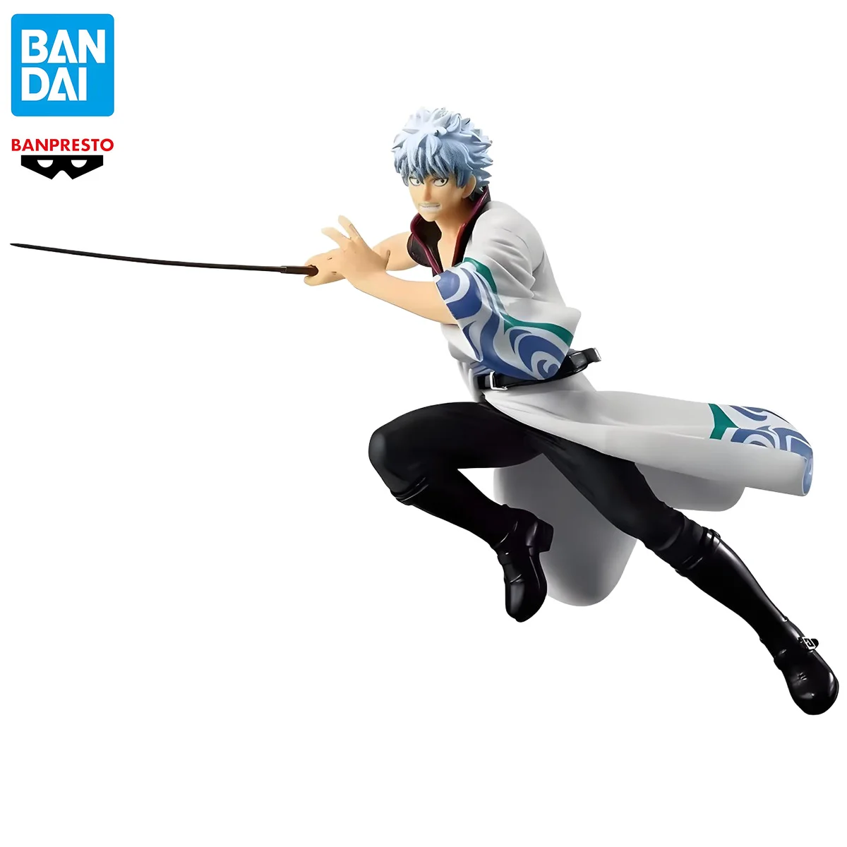 

In Stock Original BANDAI Banpresto GINTAMA Sakata Gintoki 20th Anniversary Ver PVC Anime Figure Model Desktop Gift