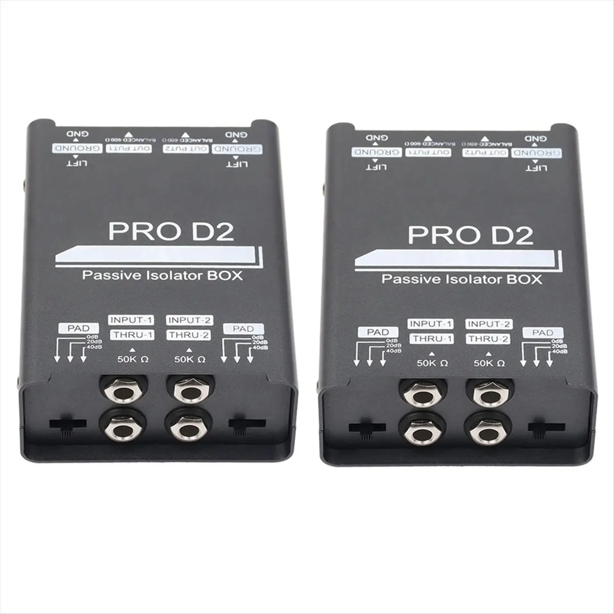 (AD10) PRO D2 Passive Isolator BOX Audio Isolator Bass Guitar DI Box Impedance Converter DI BOX Current Sound Noise Mixer