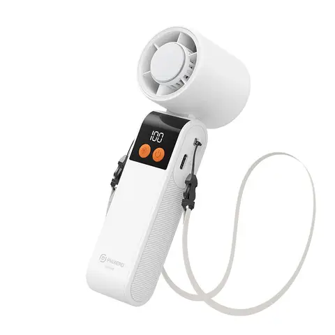 Portable Handheld Mini Fan Foldable Neck Hanging 199 Speeds USB Rechargeable Fan with TEC cooling and Display Screen 3000mAh